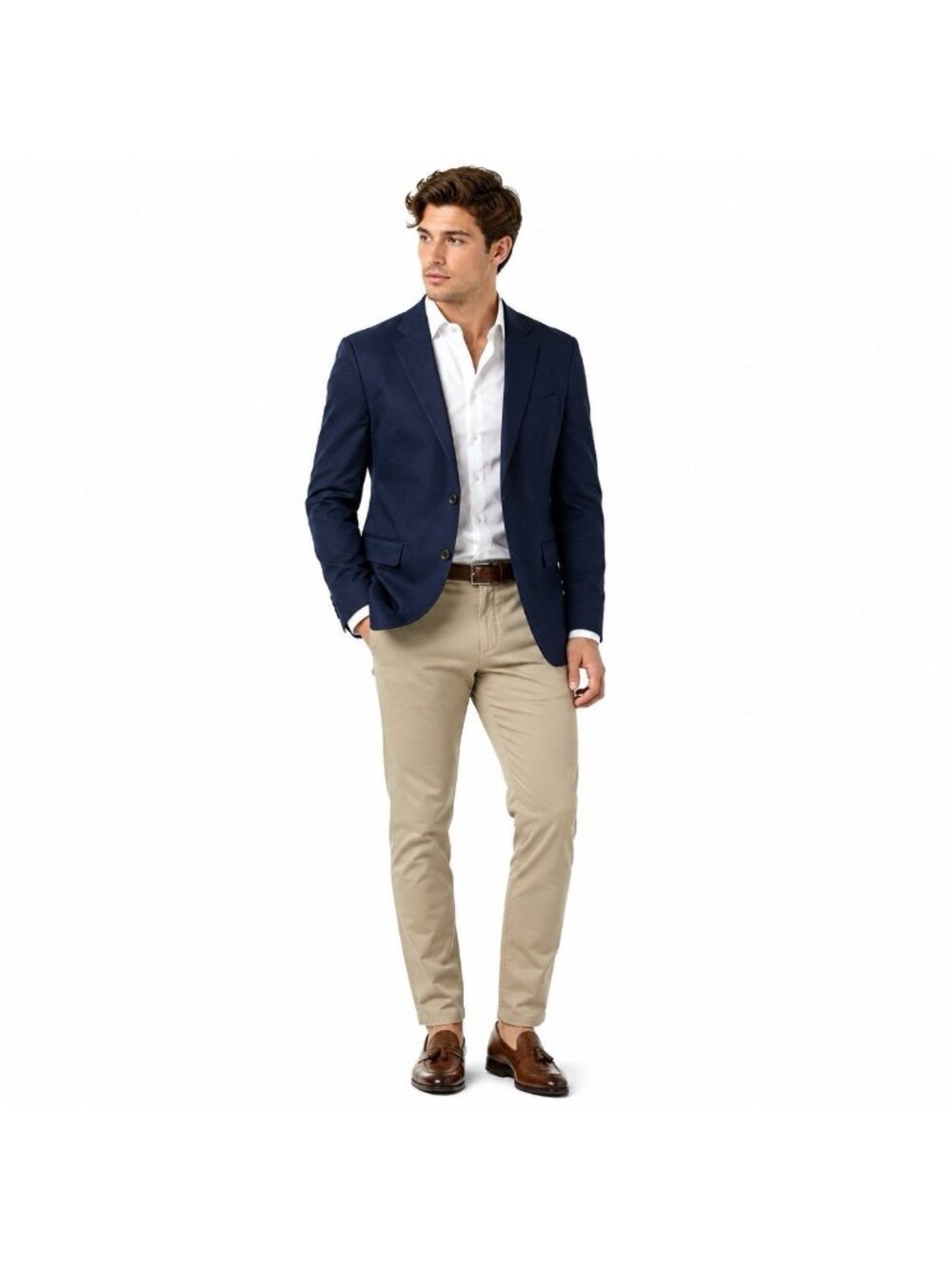 BANANA REPUBLIC jacket blazer sport coat tailored fit blue 44R business casual